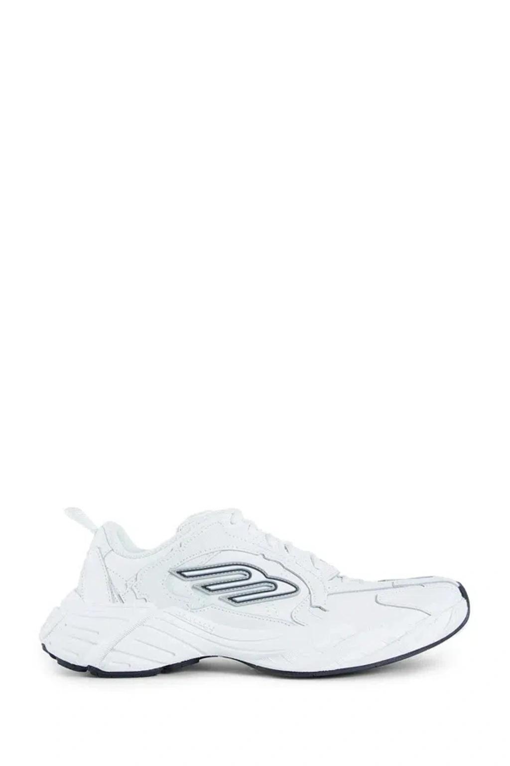 BALENCIAGA Men White Cowskin And Polyester Monday Shoe Sneakers Product Image