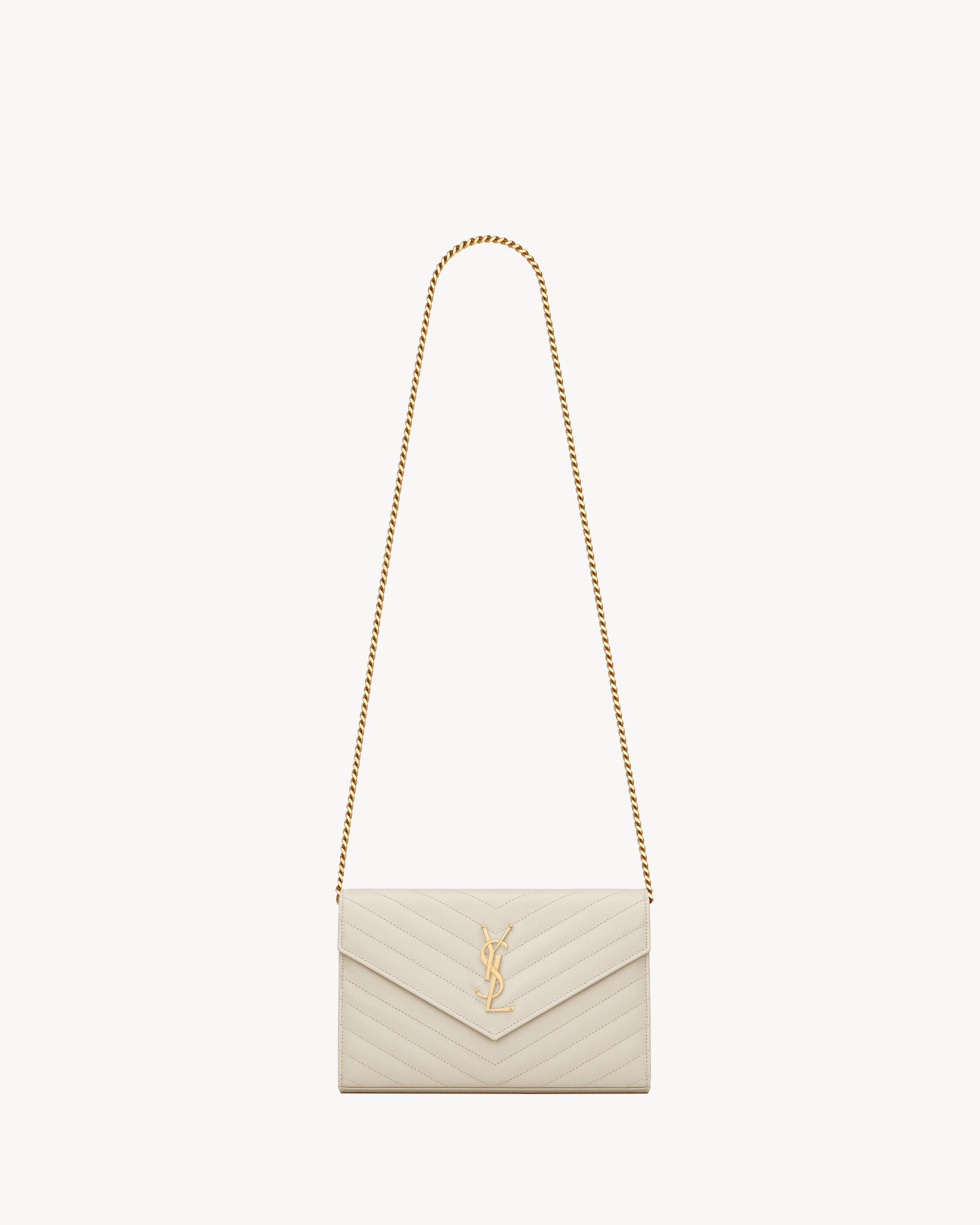 CLASSIC CASSANDRE CHAIN WALLET IN GRAIN DE POUDRE LEATHER Product Image