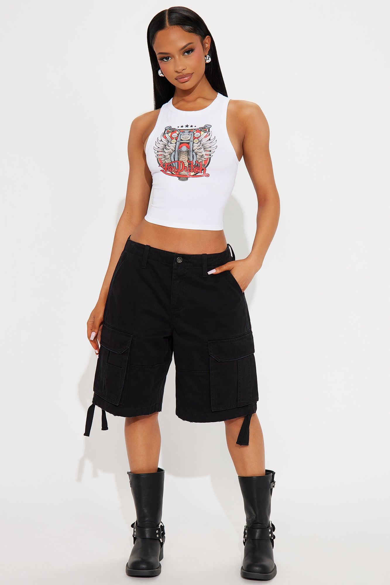 Von Dutch Bikers Crop Top - White Product Image