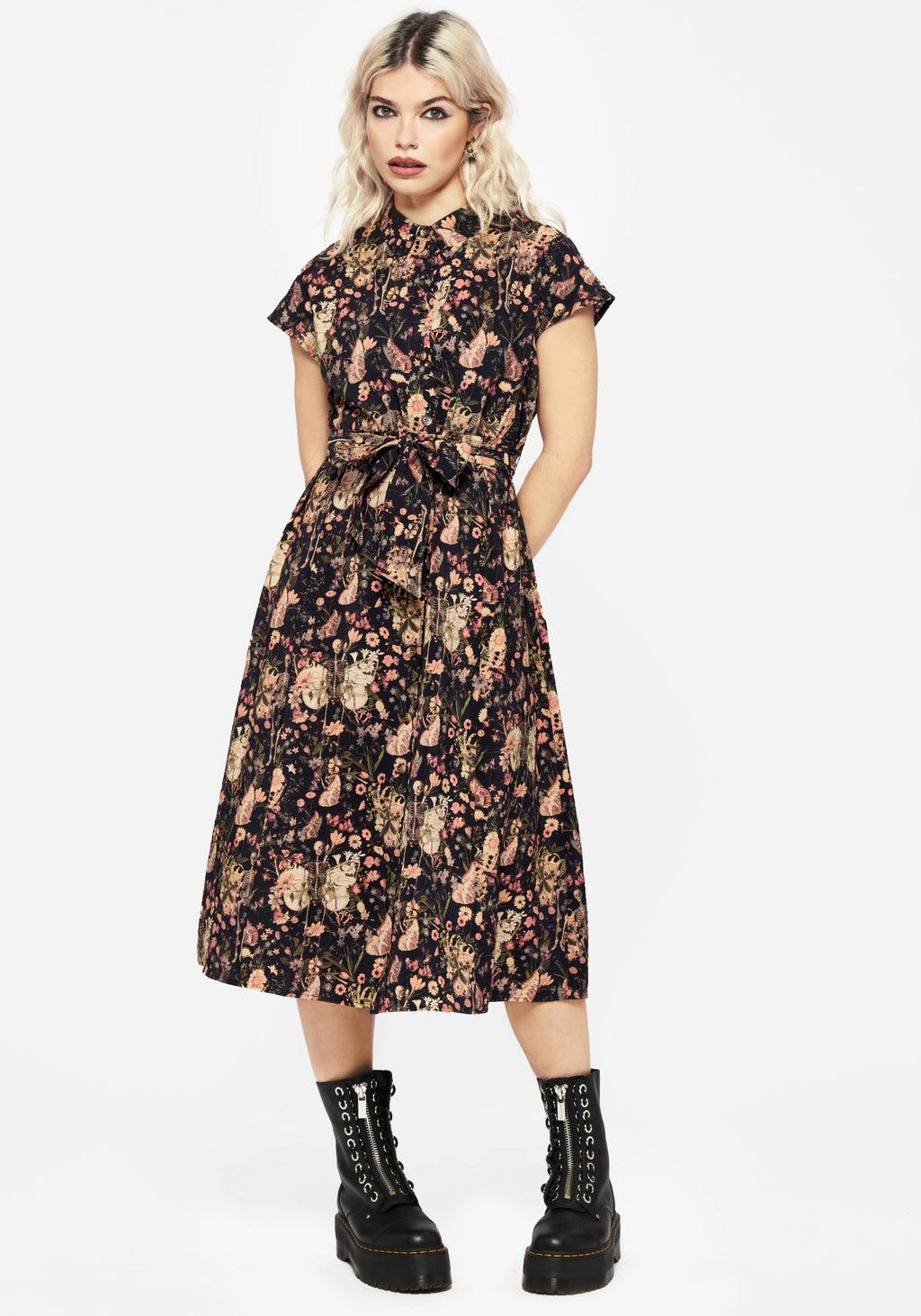 Pixie Floral Print Midi Shirt Dress Product Image