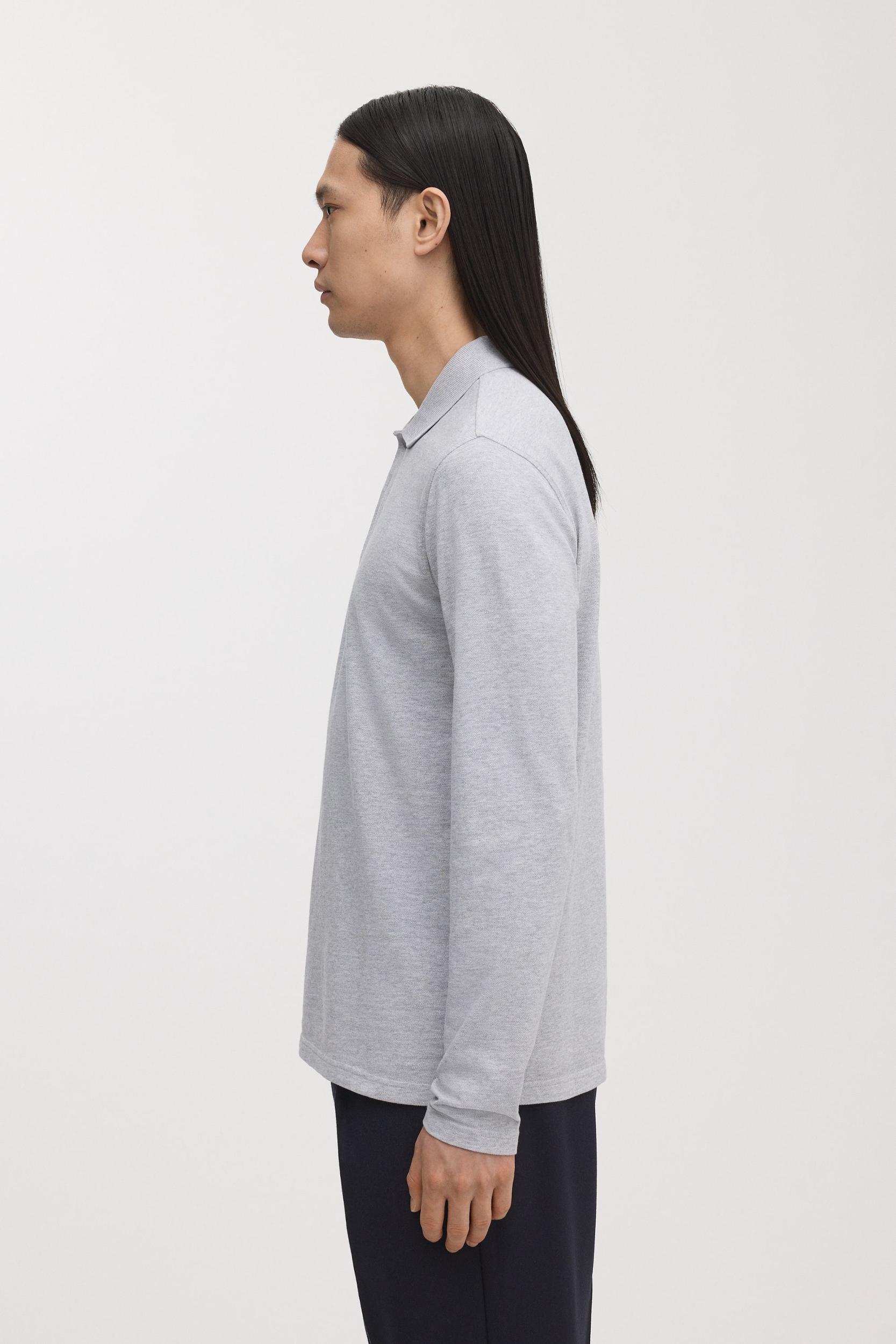 The Long Sleeve Pique Polo Product Image