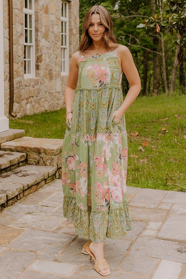 Petal Promenade Tiered Maxi Dress Product Image