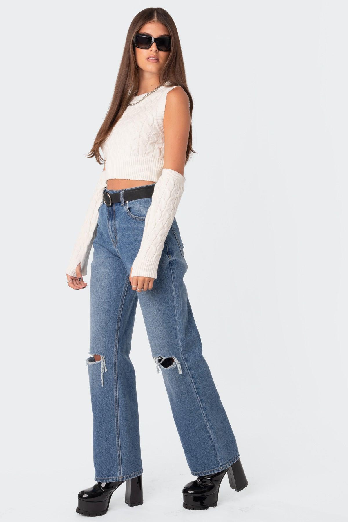 Lori High-Rise Wide Leg Jeans Product Image