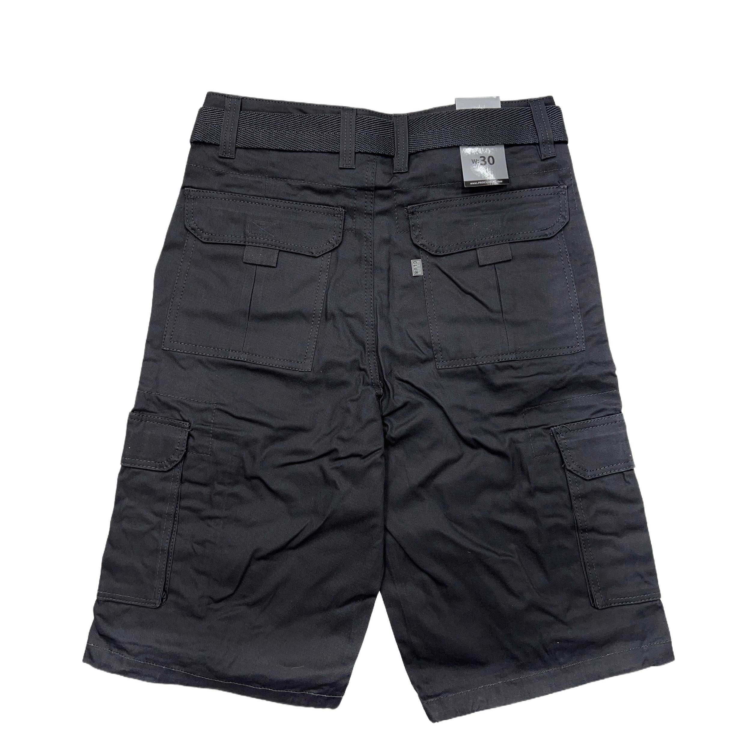 Pro Club Men's Cotton Twill Cargo Shorts With Belt Male Product Image