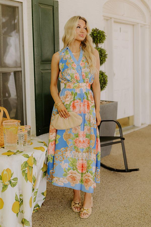 Rose Garden Dreaming Floral Midi Dress Product Image