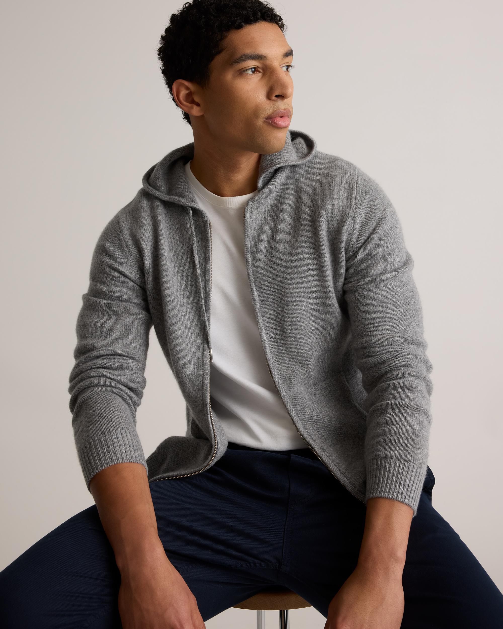Quince | Men's Mongolian Cashmere Full-Zip Hoodie Product Image