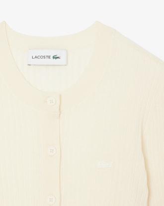 Rib Knit Merino Wool Cardigan Product Image