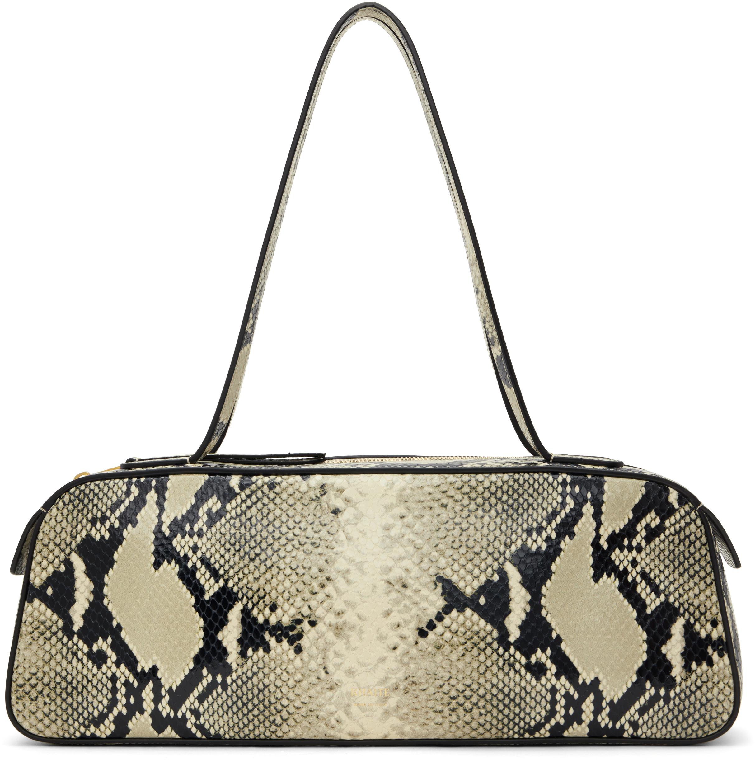 KHAITE Womens Natural Simona Snakeskin-effect Leather Shoulder Bag In Multi Product Image