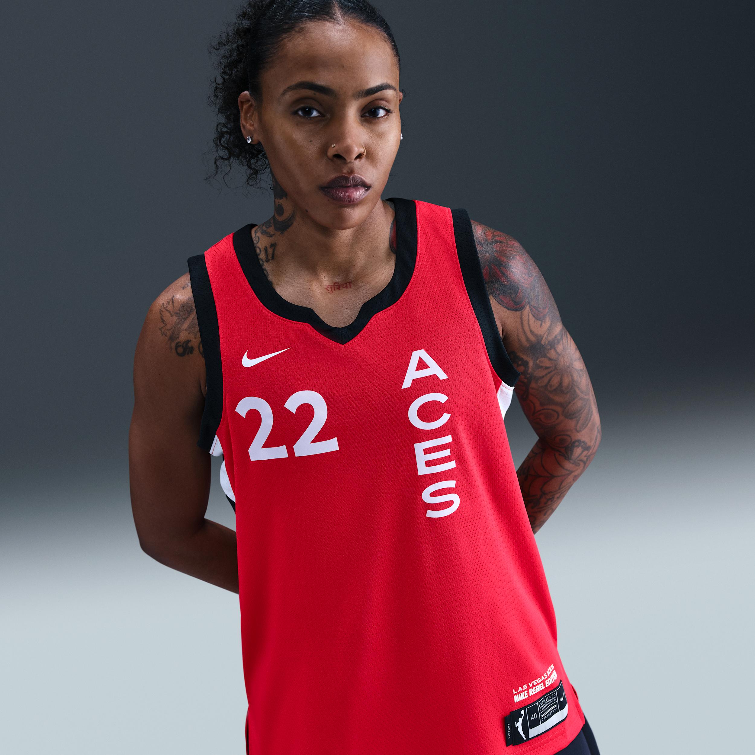 A'ja Wilson Las Vegas Aces 2024 Rebel Edition Nike Women's Dri-FIT WNBA Victory Jersey Product Image