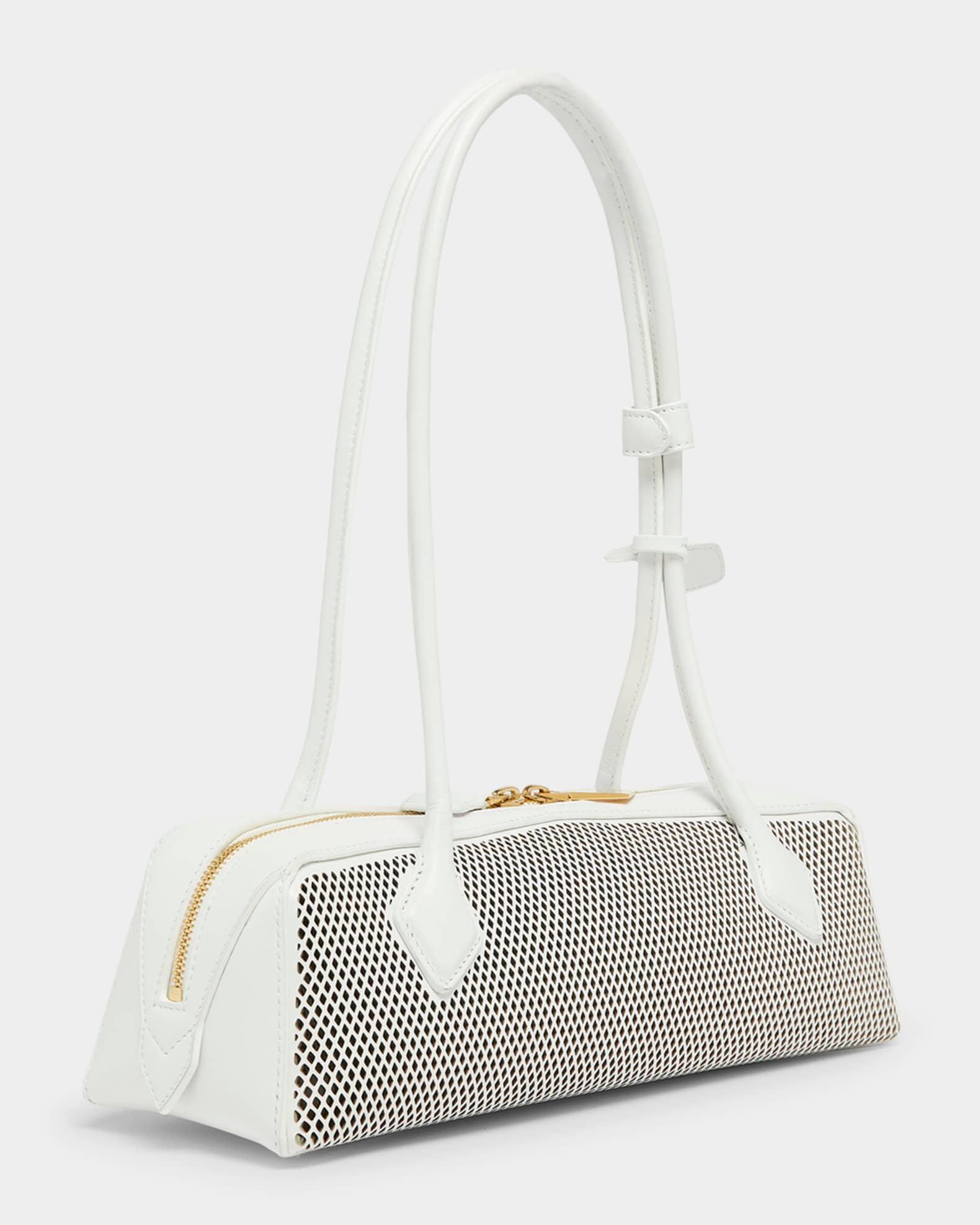 Le Teckel Medium Shoulder Bag in Fishnet Leather Product Image