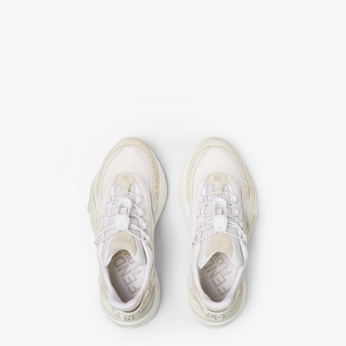 Fendi FlowWhite mesh and suede low tops Product Image