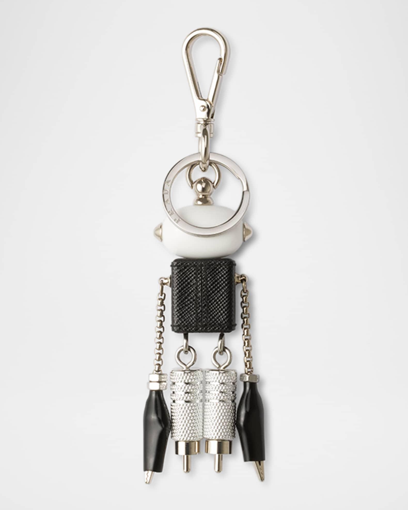 Robot Saffiano Leather Bag Charm Product Image