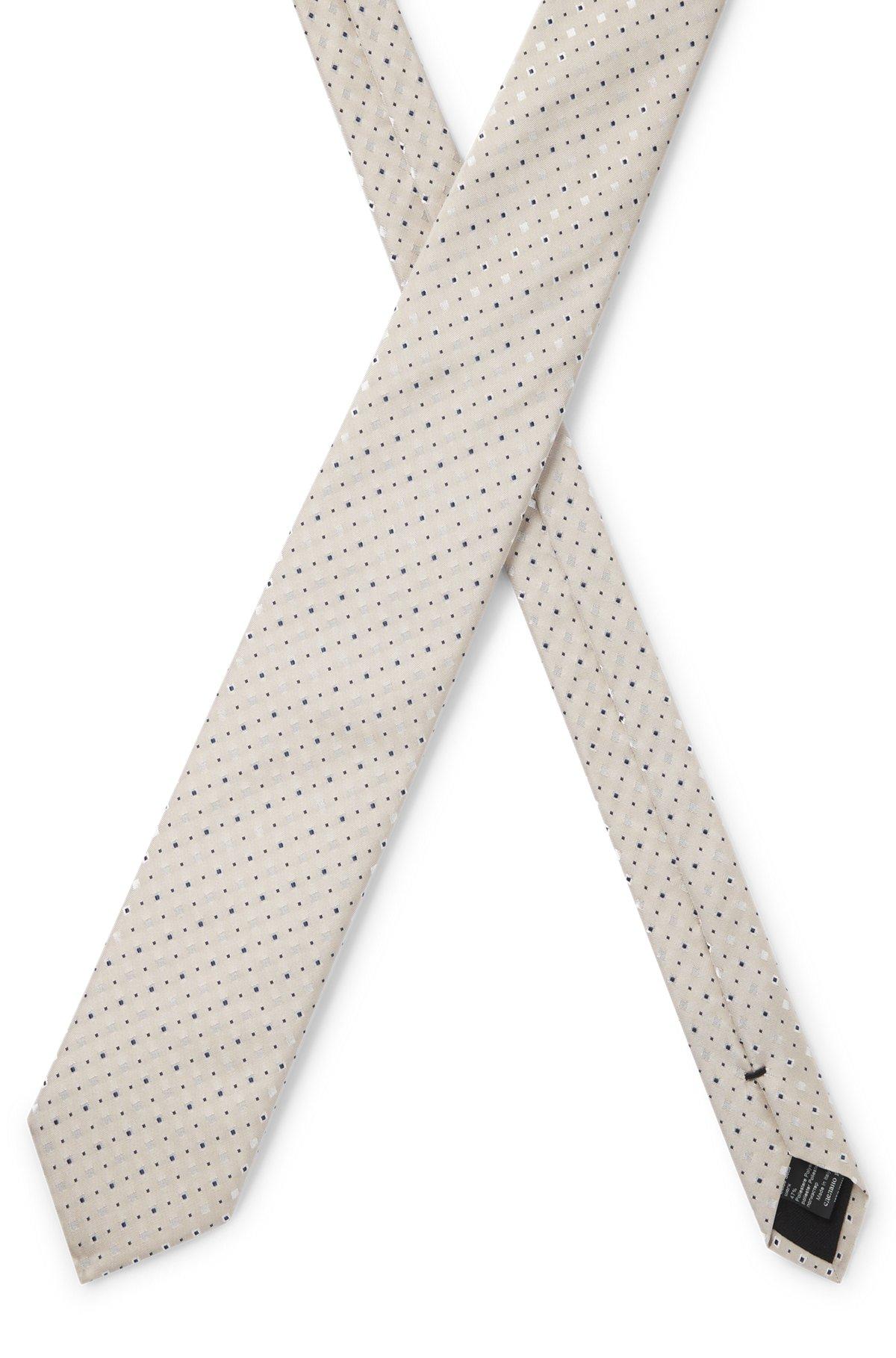 Silk-blend tie with jacquard pattern Product Image