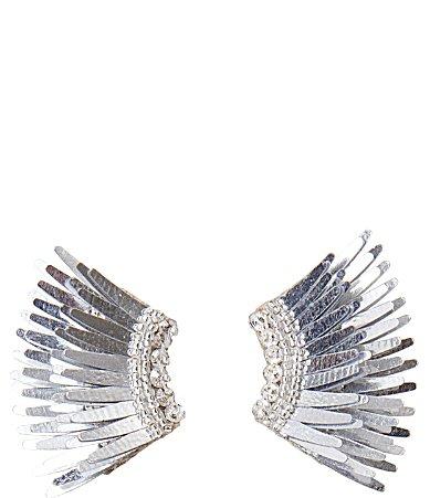 Womens Madeline Rhodium-Plated & Mixed-Media Mini Wing Earrings Product Image