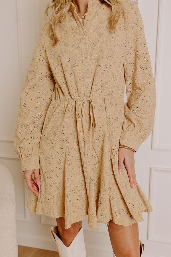 Blissful Smile Eyelet Mini Dress Product Image