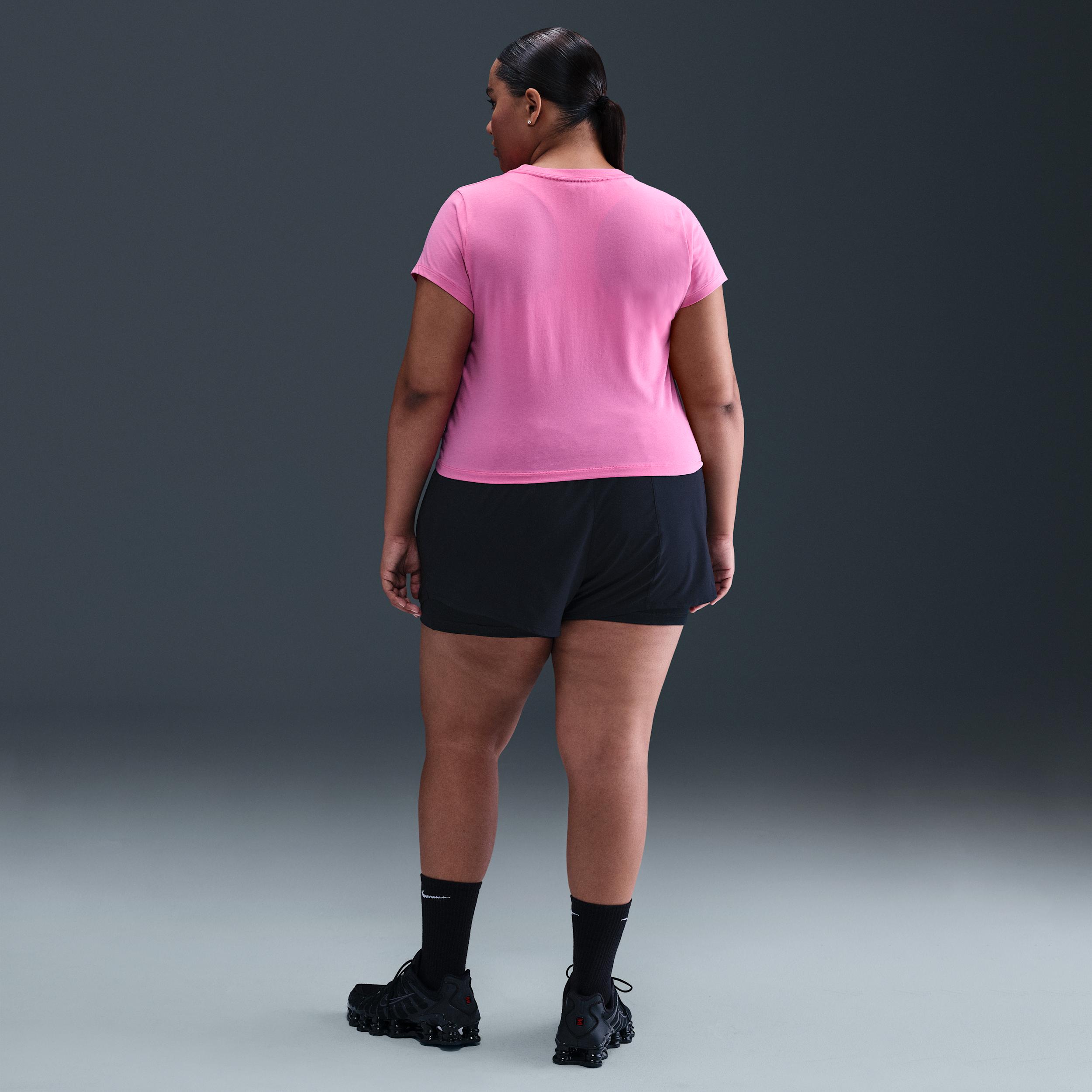 Womens Nike Sportswear Chill Knit Cropped T-Shirt (Plus Size) | FZ2479-675 Product Image