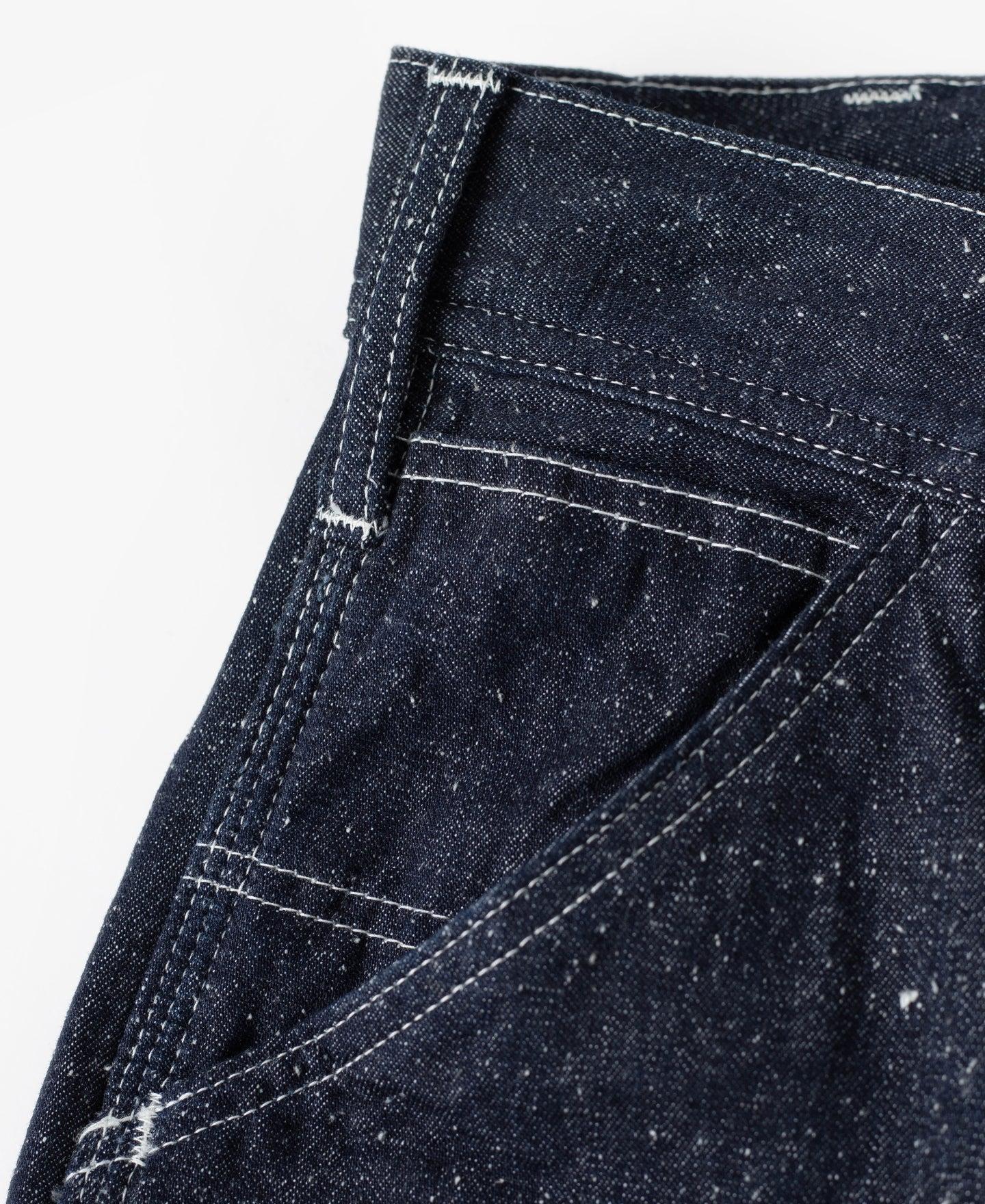 Slub Pearl Yarn Indigo Denim Carpenter Pants Product Image
