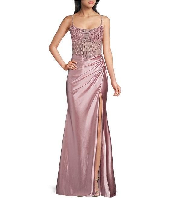 GB Social Beaded Corset Dress Product Image