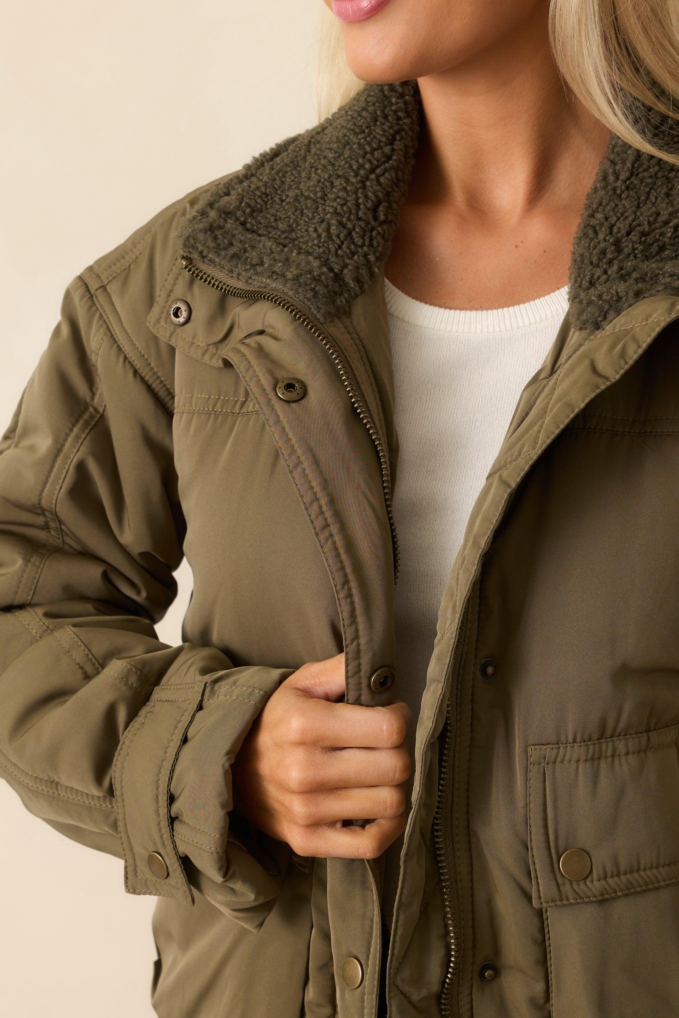 Thread & Supply Army Green Danya Jacket L / Army Green Product Image