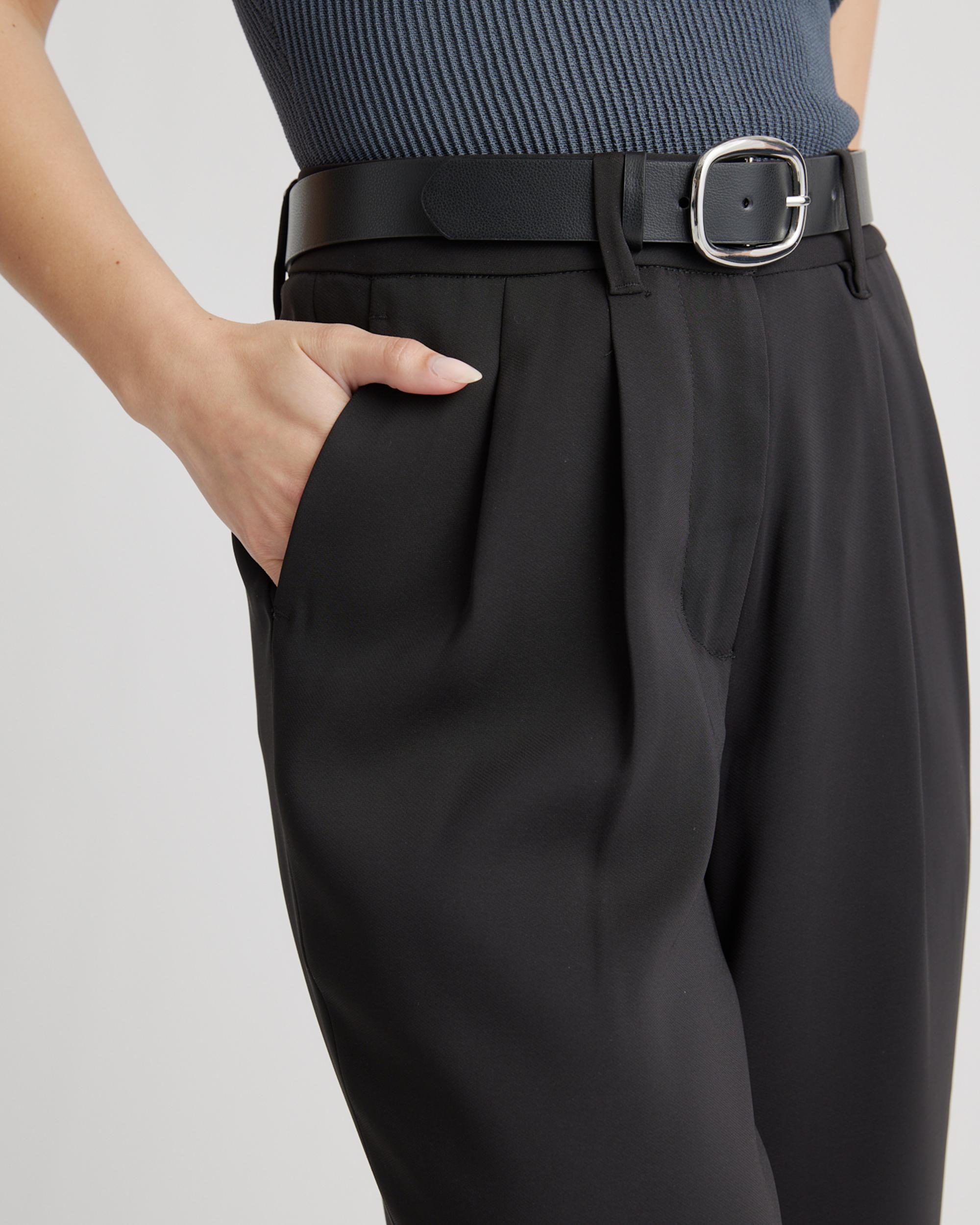 Quince | Women's Stretch Crepe Pleated Wide Leg Pants Recycled Polyester Product Image