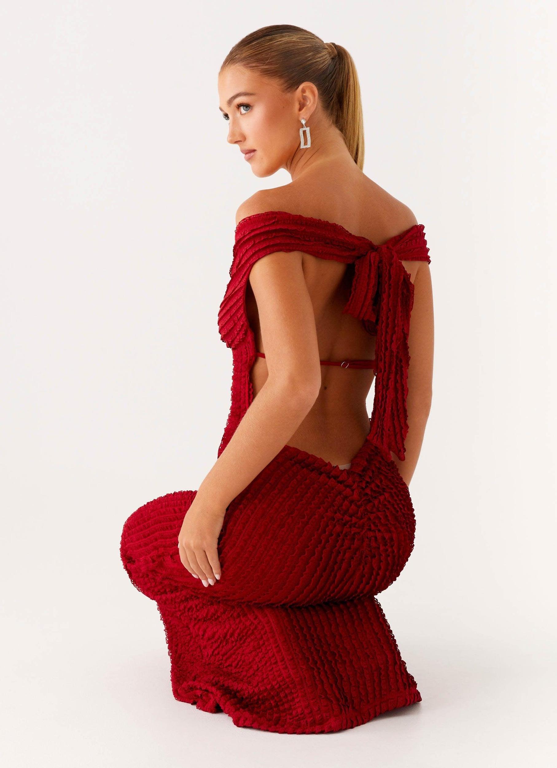 Chantelle Maxi Dress - Red Product Image