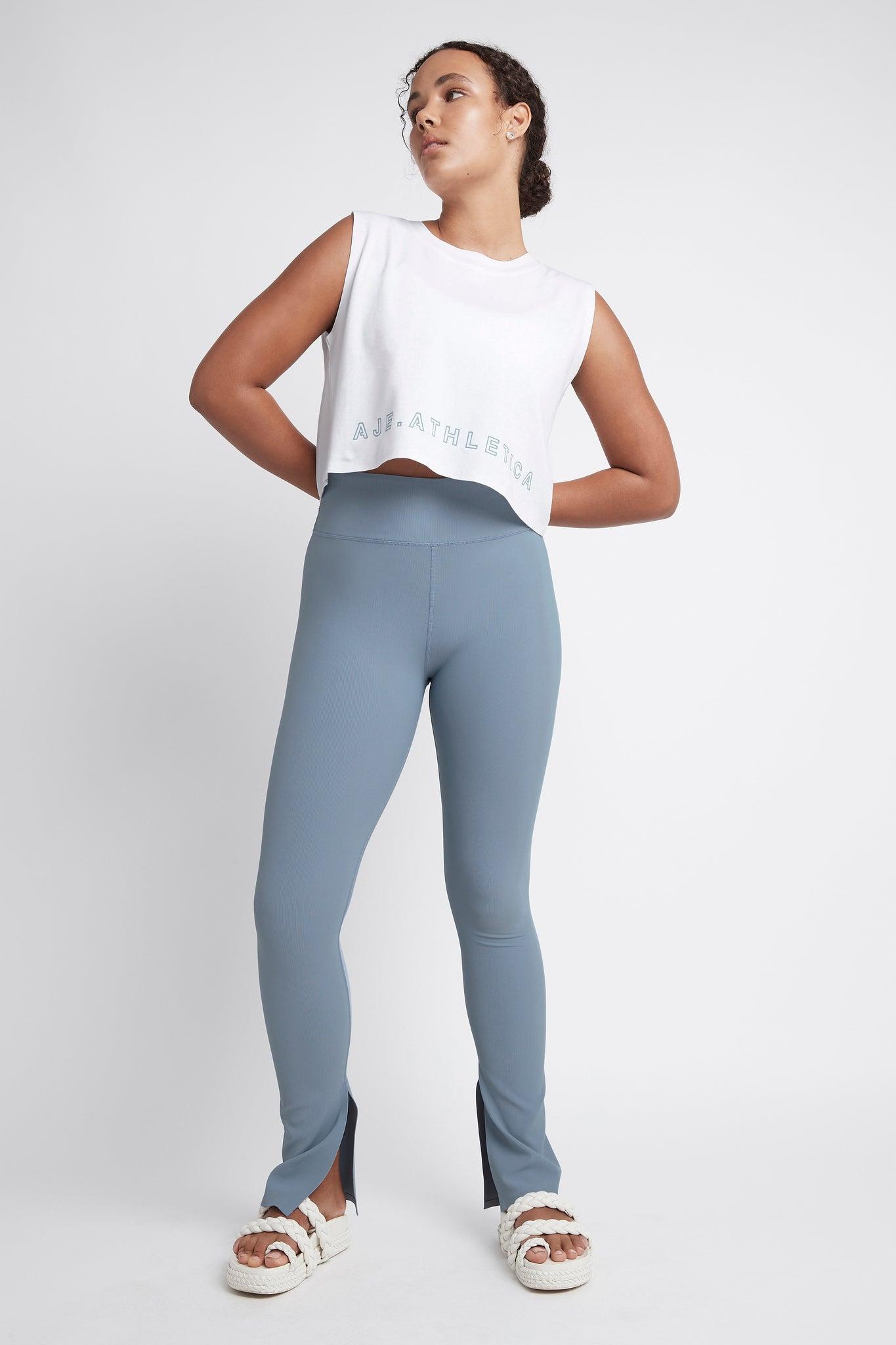 High Waist Split Hem Legging 205 Product Image