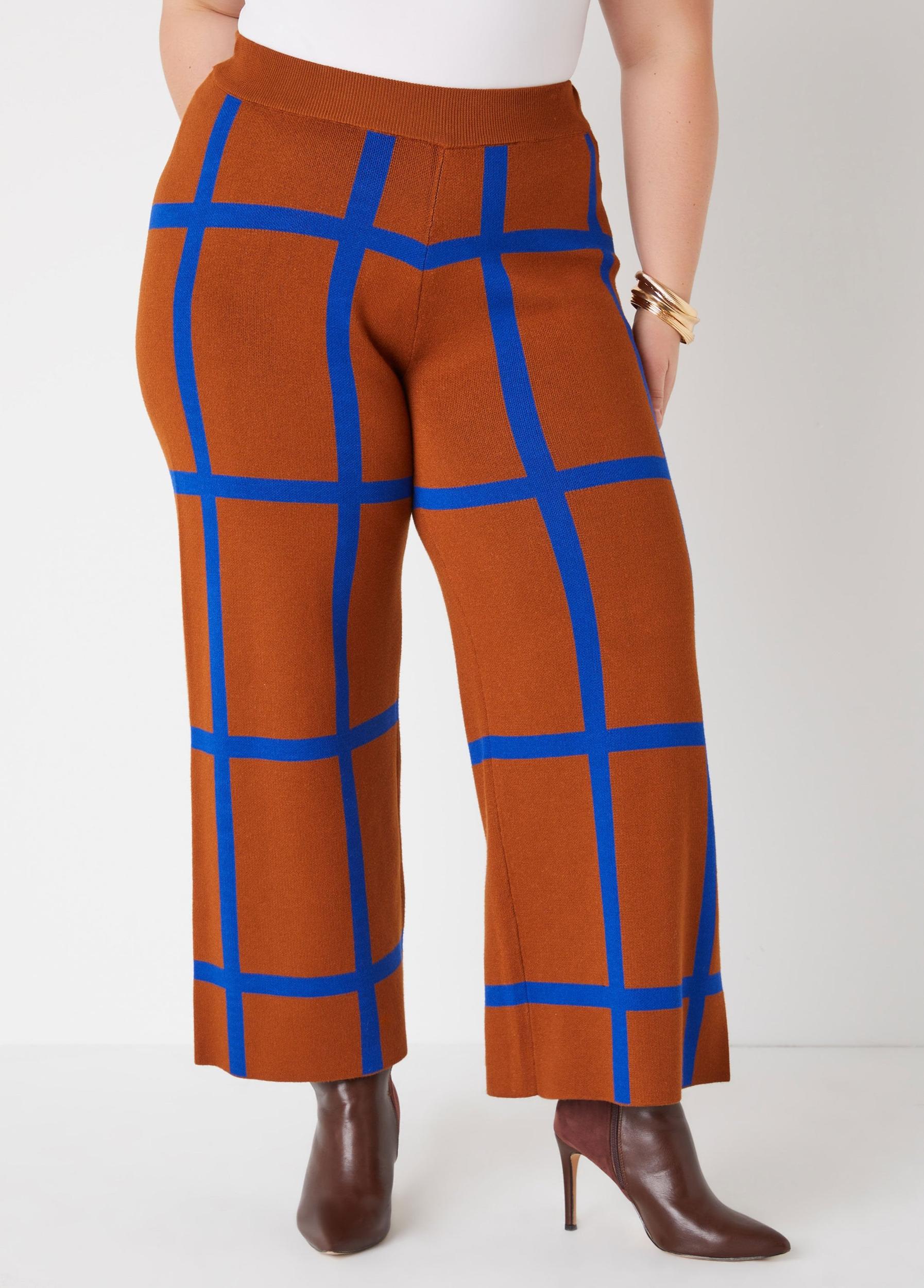 Windowpane Sweater Pants Product Image