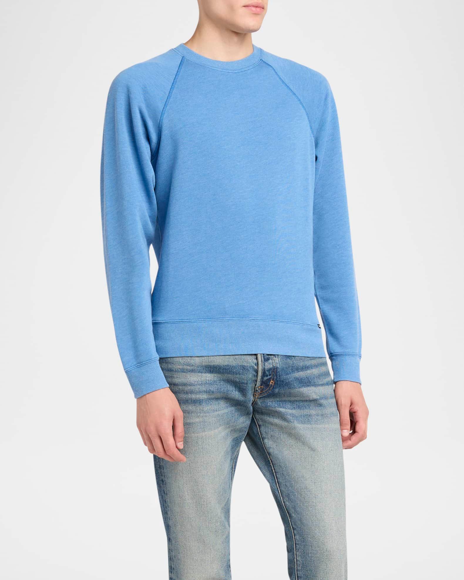 Men's Melange Cotton Raglan Crewneck Sweater Product Image