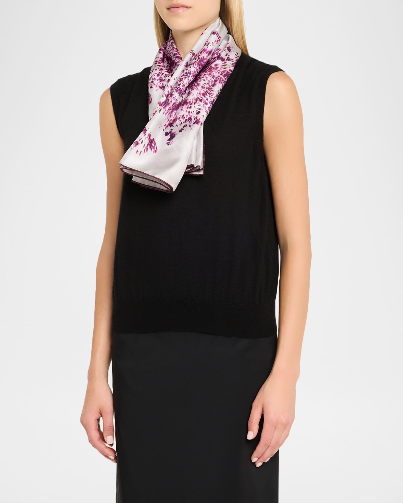 Spotted Glaze Silk Twill Square Scarf Product Image