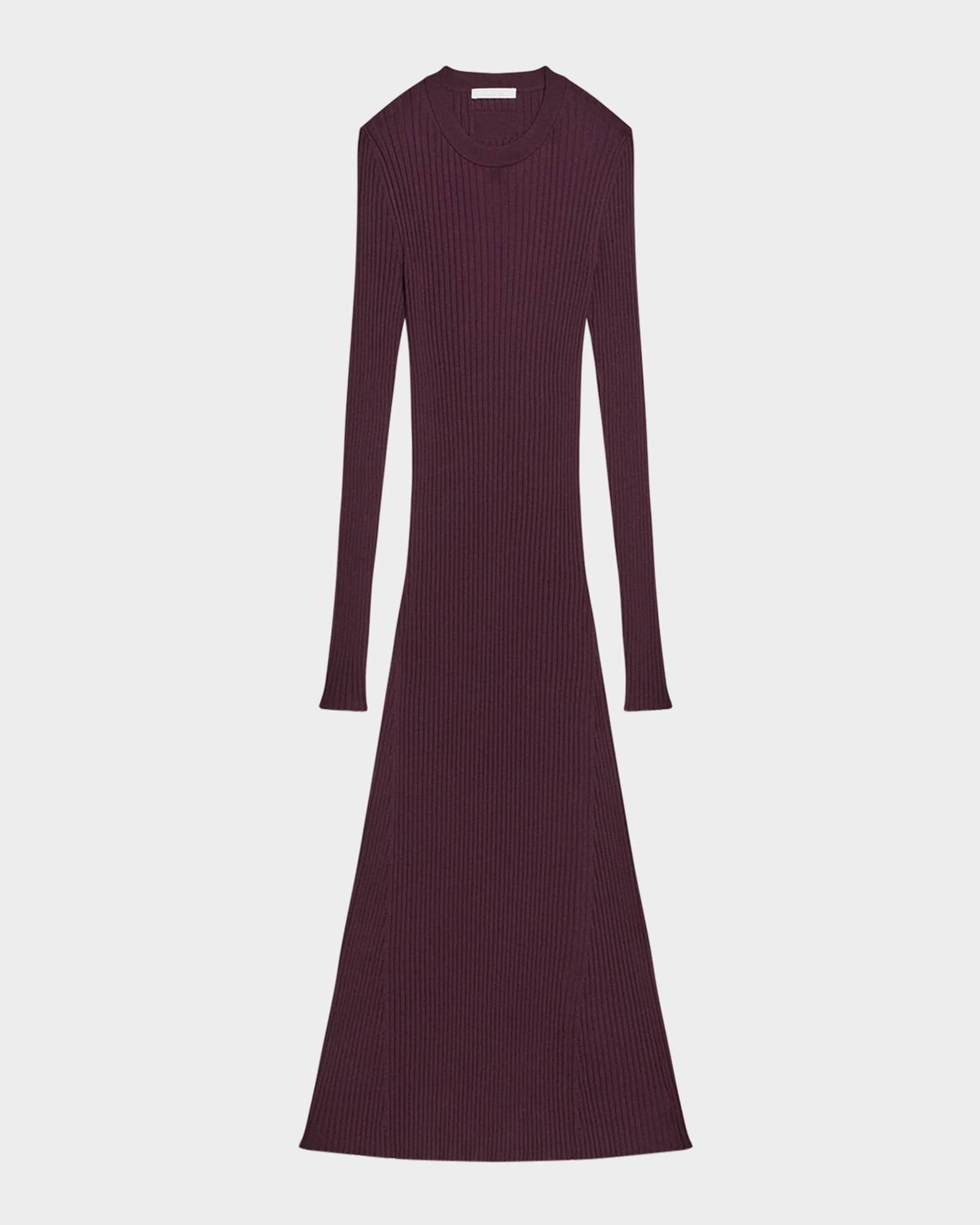 Open-Back Ribbed Wool Dress Product Image