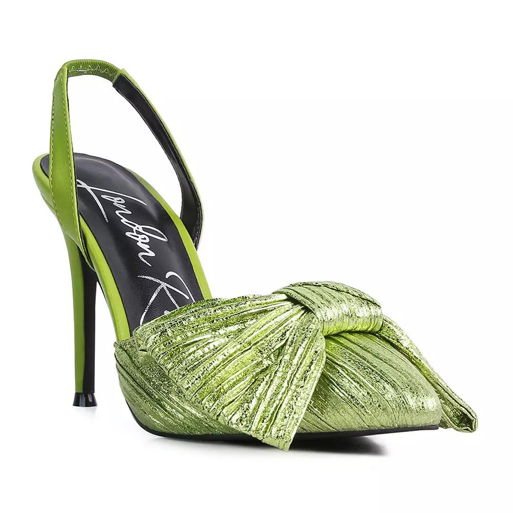 London Rag Kiki Women's Slingback Pumps, Size: 5, Green Product Image