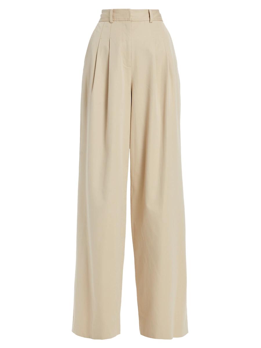 Womens Juliana Wide-Leg Pleated Trousers Product Image