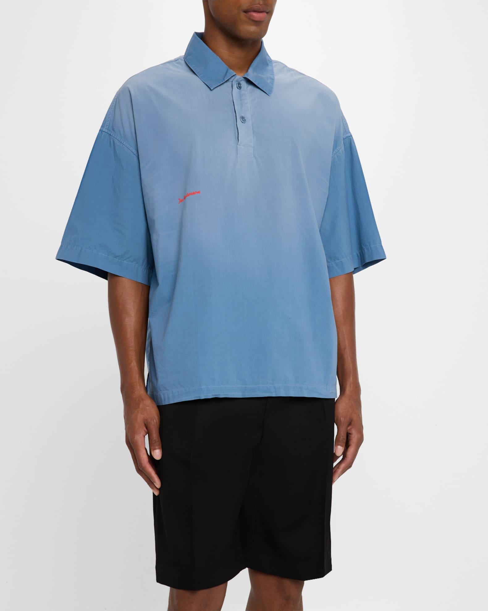 Mens Cotton Boxy-Fit Polo Shirt Product Image