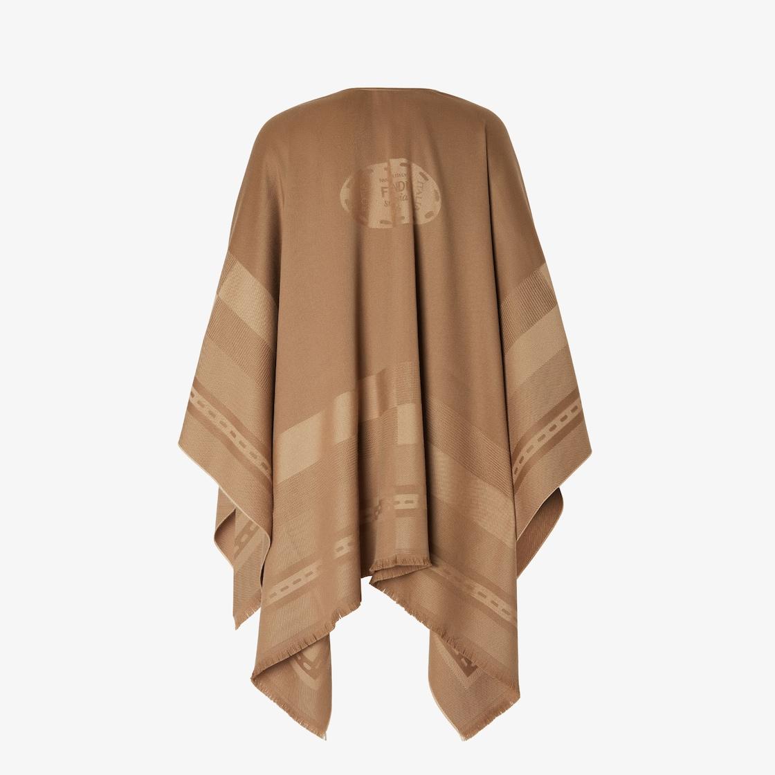 PonchoBrown wool and cashmere poncho Product Image