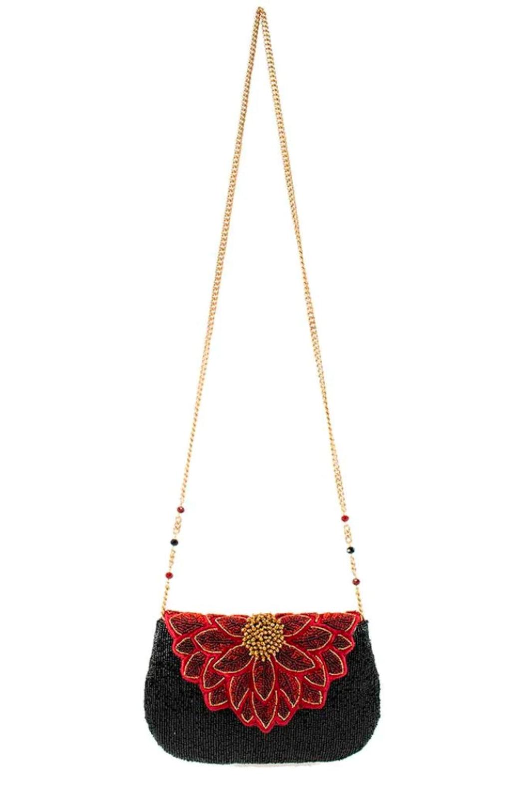 Crimson Bloom Crossbody Handbag Product Image