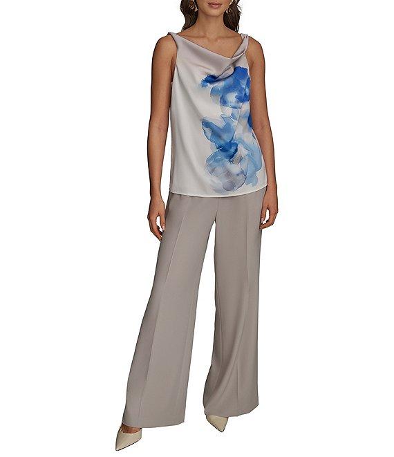 Donna Karan Cowl Neck Sleeveless Charmeuse Top Product Image