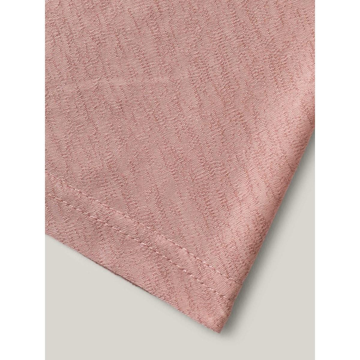 Plus Size Handkerchief Hem Plain Oversized T-Shirt Crepe Women Asymmetrical Boat Neck Loose Everyday-Casual T-shirts BloomChic 18-20/2X Product Image