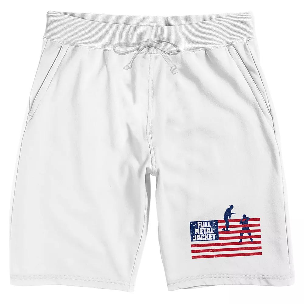 Men's Full Metal Jacket Sleep Shorts, Size: XXL, White Product Image