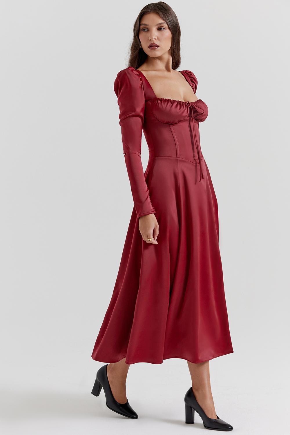 Sebille  ruby corset midi dress Product Image