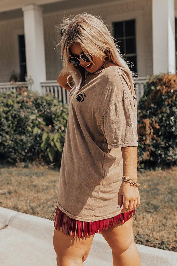 Touchdown Vintage Graphic Tee In Brown Curves Product Image