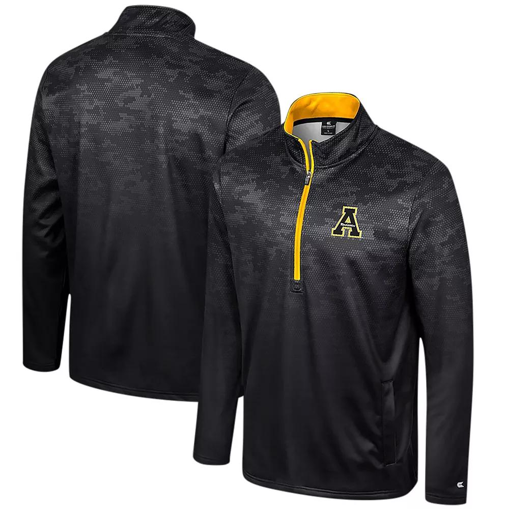 Men's Colosseum  Black Appalachian State Mountaineers The Machine Half-Zip Jacket, Size: XL, App Black Product Image