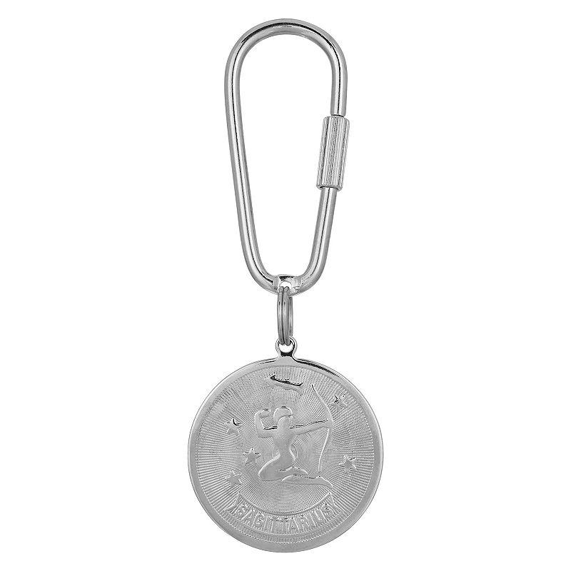 1928 Silver Tone Sagittarius Key Fob Product Image