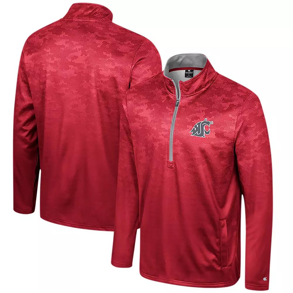 Men's Colosseum Maroon Virginia Tech Hokies The Machine Half-Zip Jacket,  Product Image