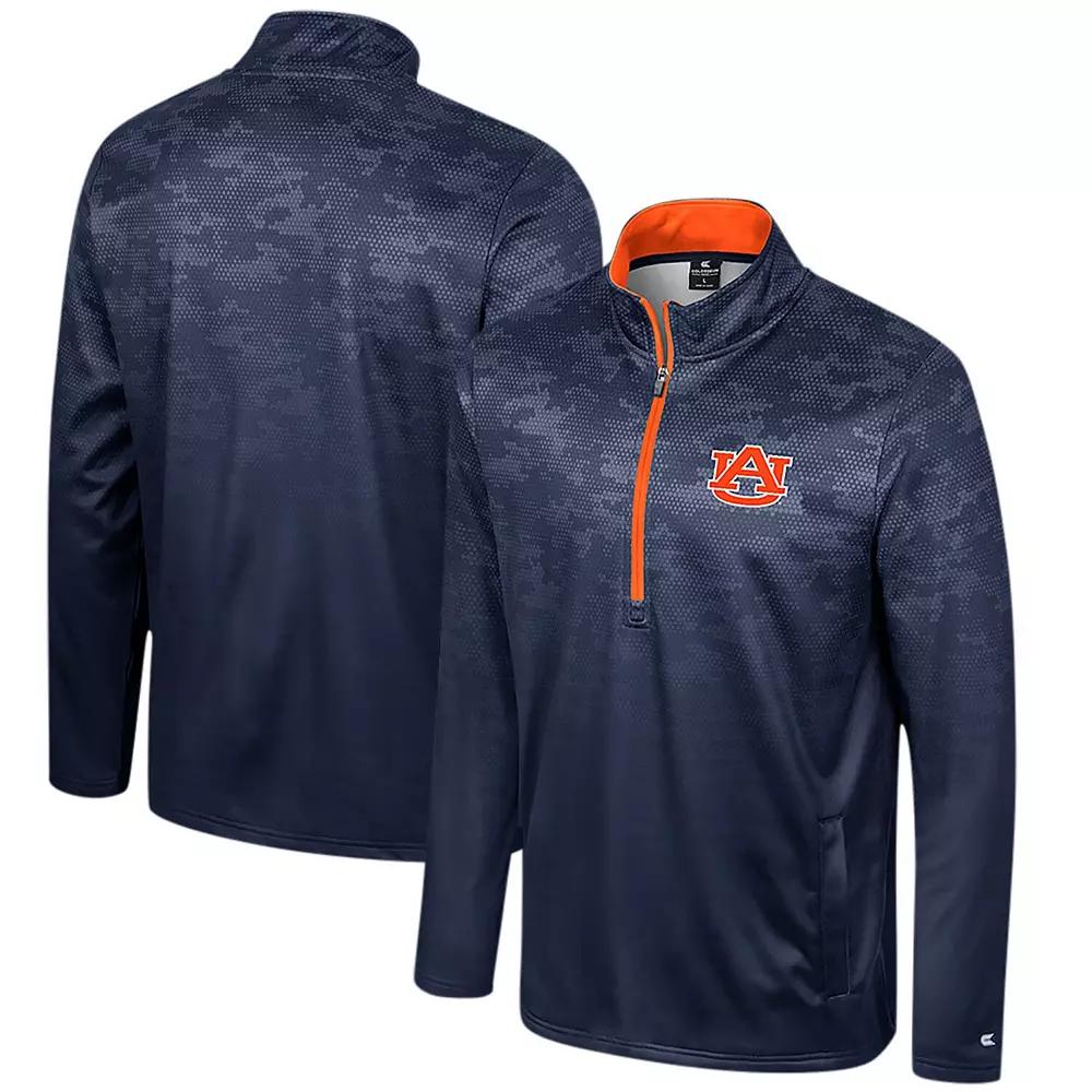 Men's Colosseum Navy West Virginia Mountaineers The Machine Half-Zip Jacket,  Product Image