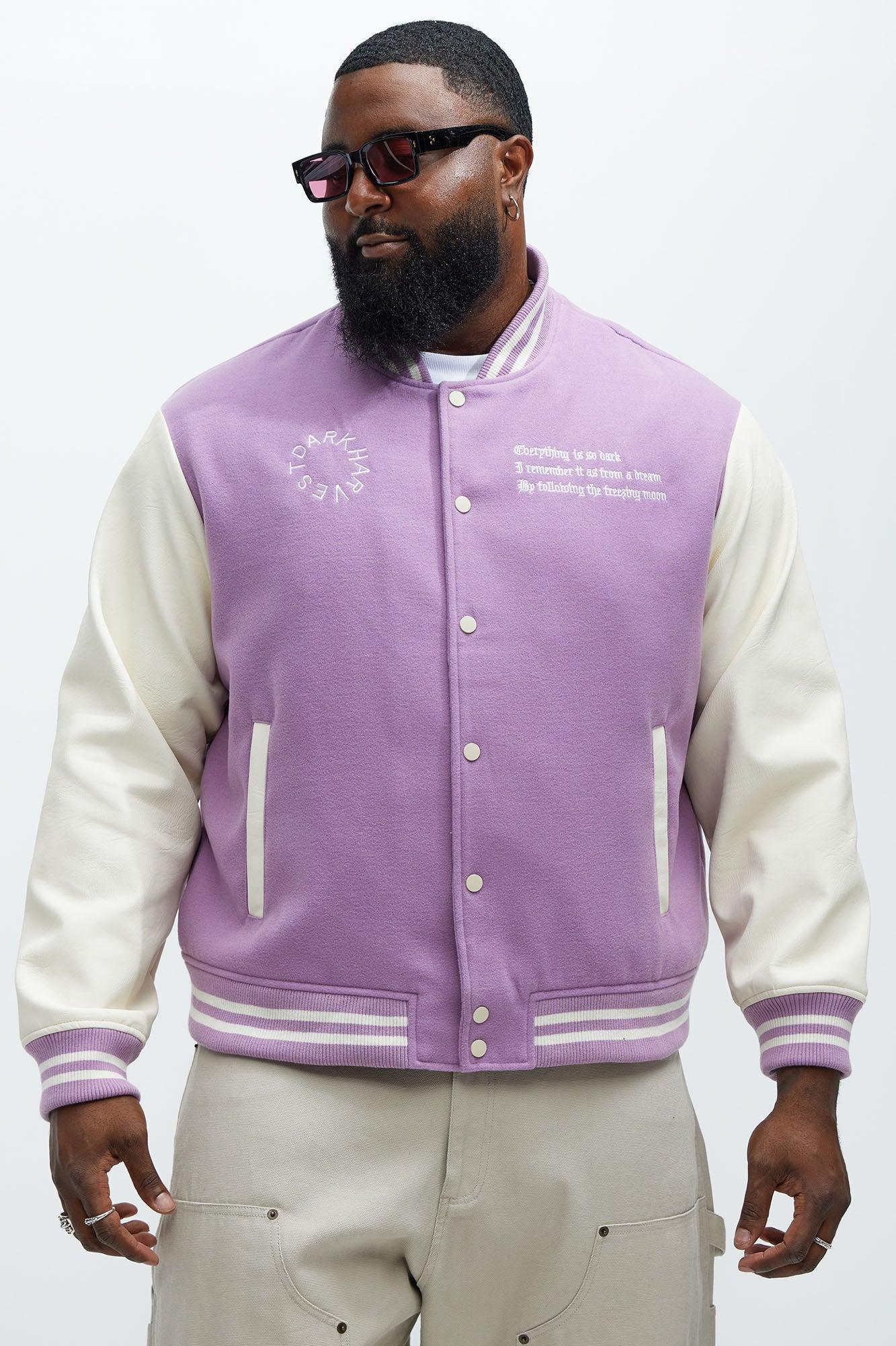 Dark Harvest Varsity Jacket - Lavender Product Image