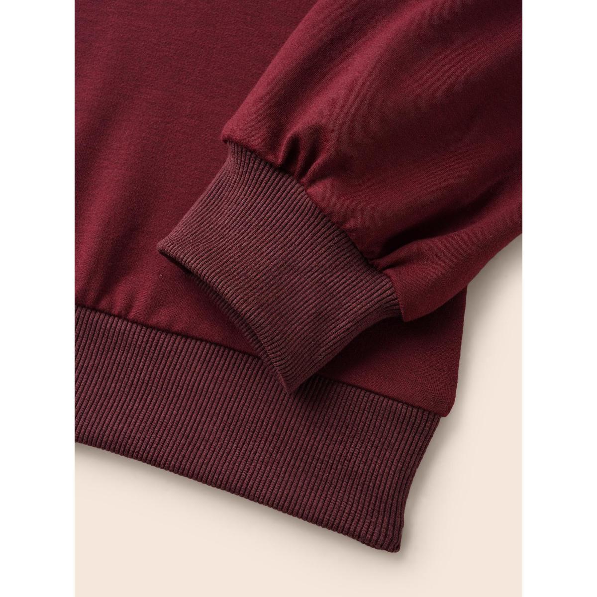 Plus Size Colorblock Contrast Raglan Sleeve Sweatshirt Women Multicolor Casual Contrast Round Neck Everyday Sweatshirts BloomChic 26/4X Product Image