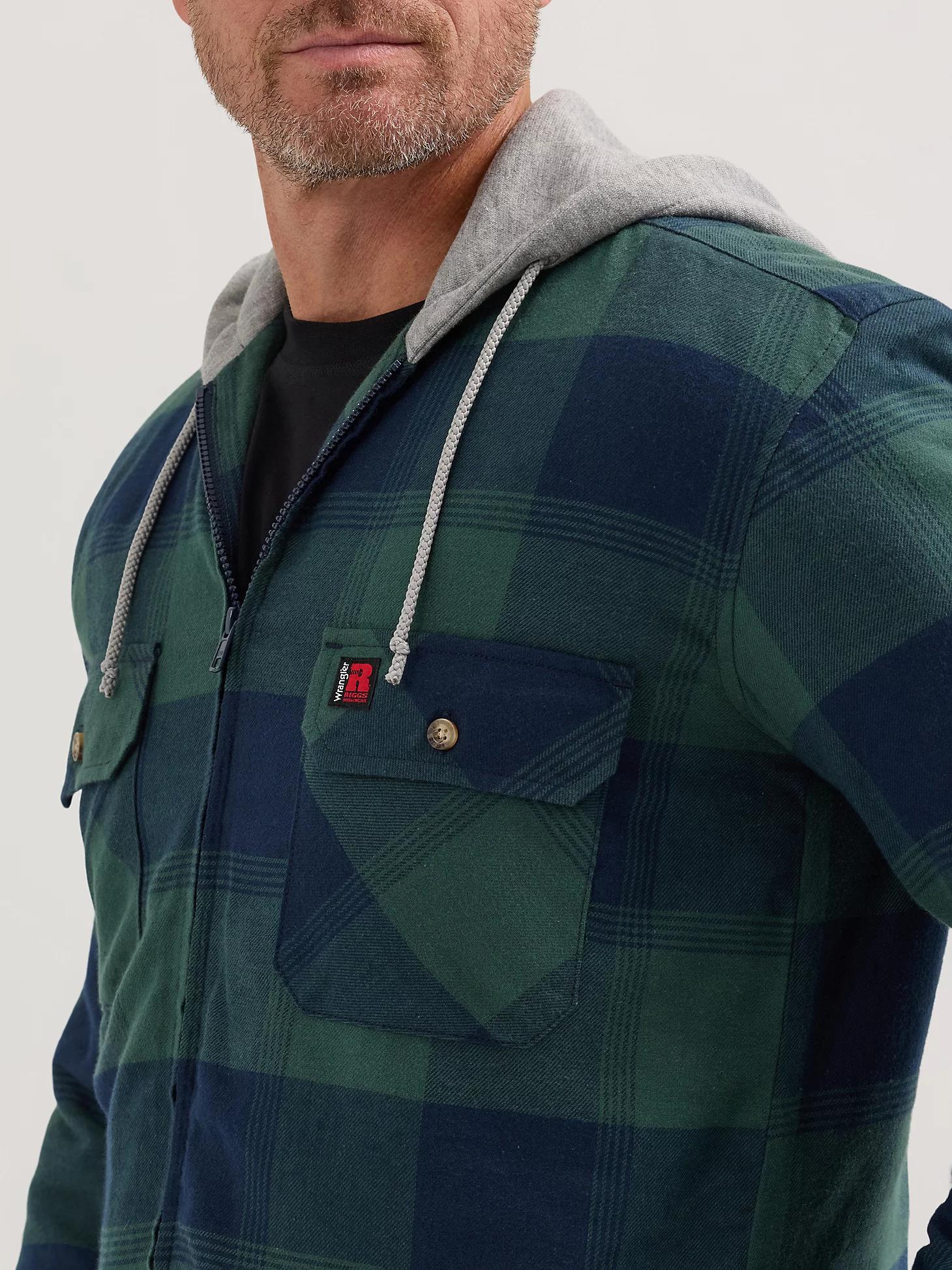 Wrangler® RIGGS Workwear® Hooded Flannel Work Jacket | Men's JACKETS & OUTERWEAR | Wrangler® Product Image
