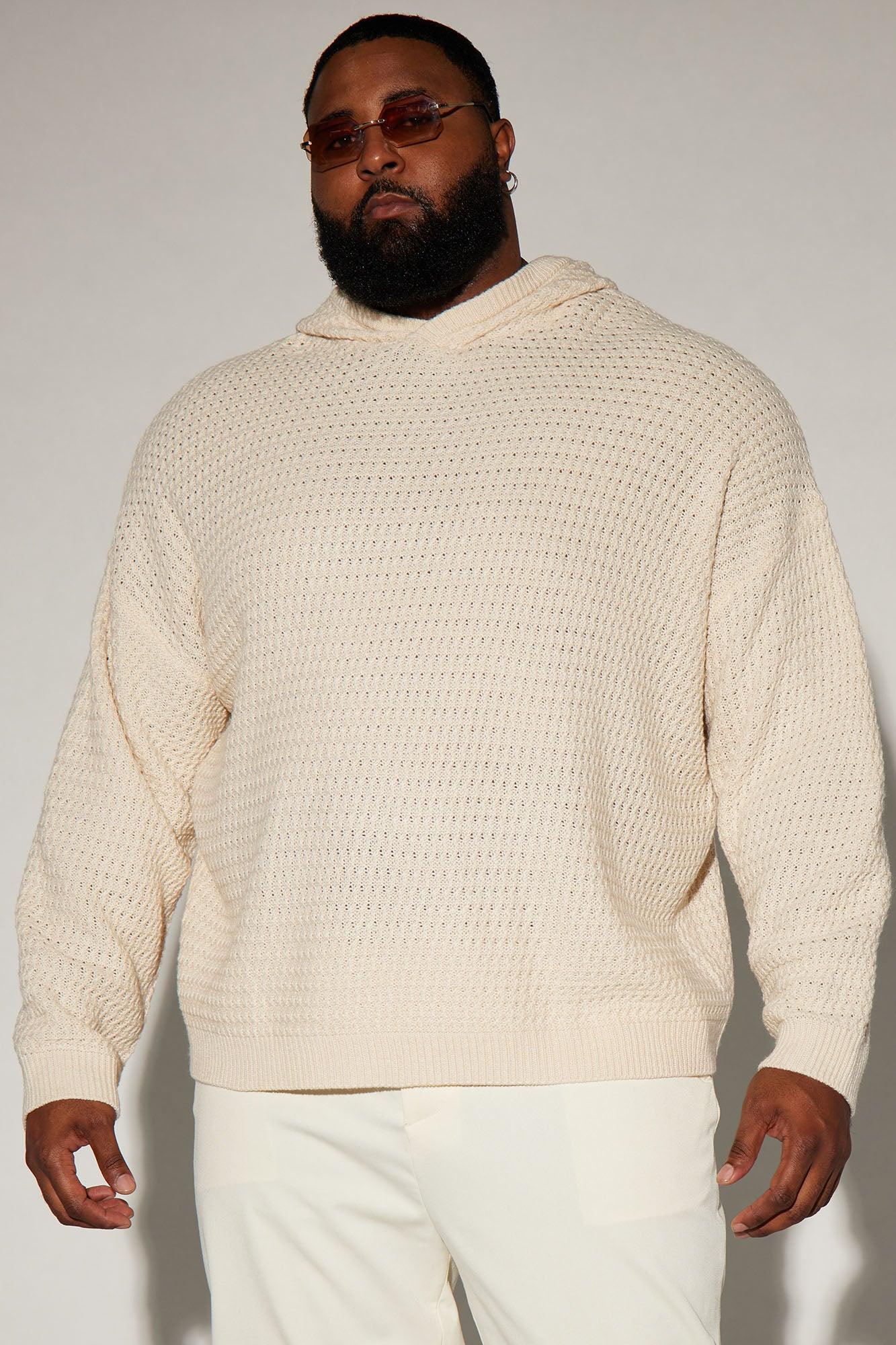 Icy Cold Cableknit Hooded Sweater - Cream Product Image