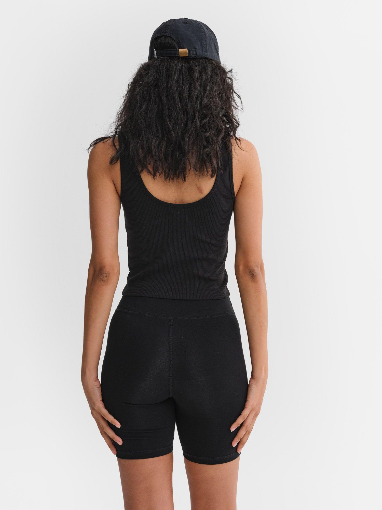 Tencel Rib Crop V-Tank Female Product Image