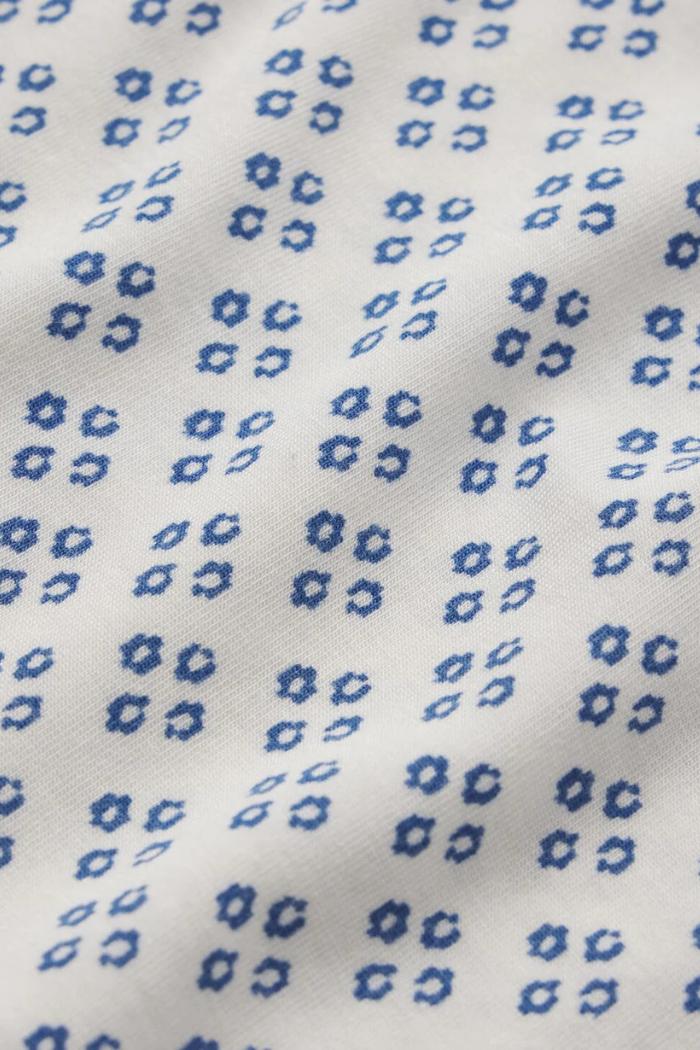 Gisele Printed Shortie Set Petite Batik Ivory/Denim Blue Product Image